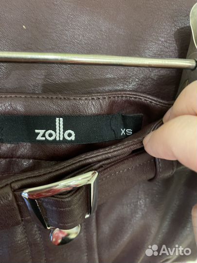 Кожаная мини-юбка