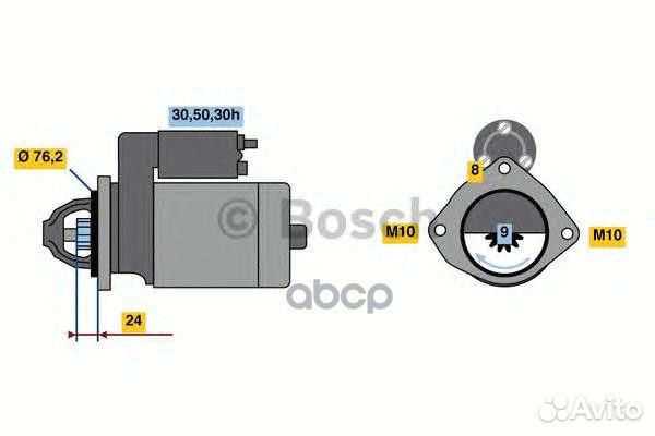 Стартер 12V 2KW 0986022880 Bosch