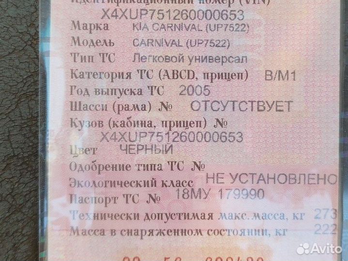 Kia Carnival 2.9 МТ, 2005, 300 000 км