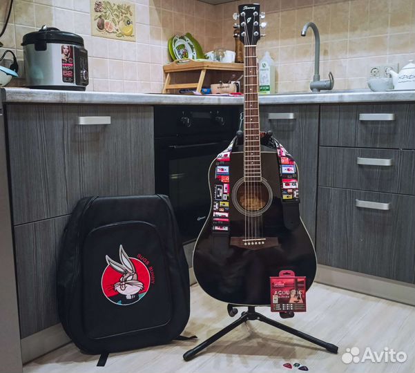 Ibanez PF15 (Акустическая Гитара) + Струны, Ремень