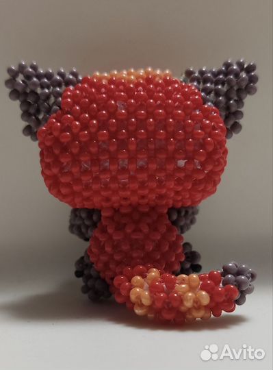 Амигуруми красная панда из бисера
