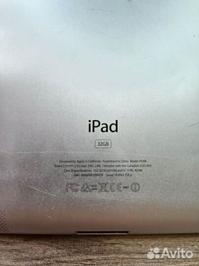 Планшет iPad A1396