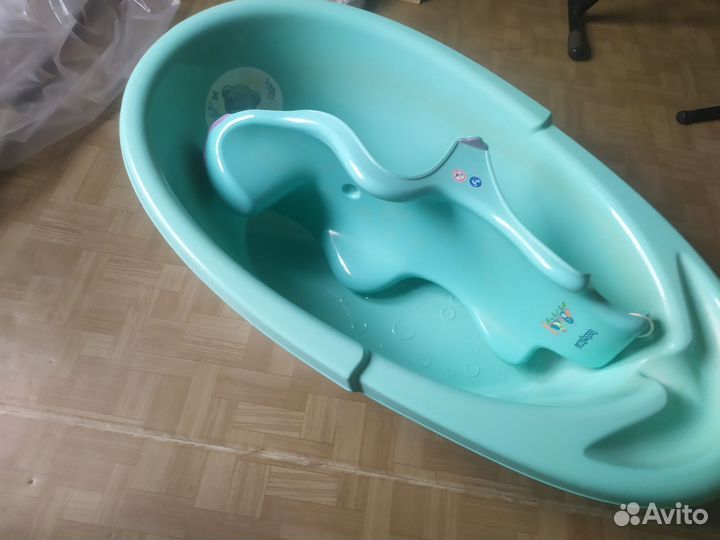 Ванночка для купания с горкой и террметр