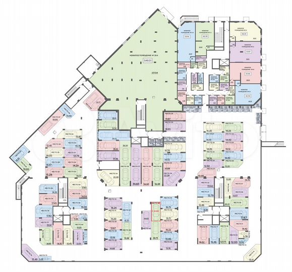 Машиноместо, 15 м²