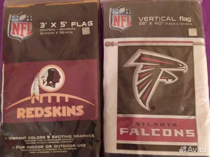 Флаги NFL, Redskins и Atlanta Falcons