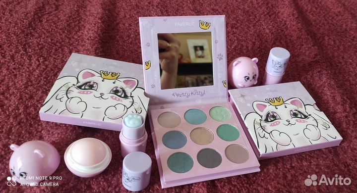 Палетка теней для мамы и дочки Glam Kitty