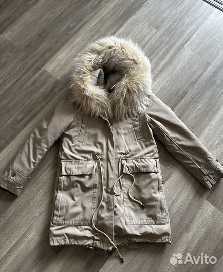 Парка с натуральным мехом