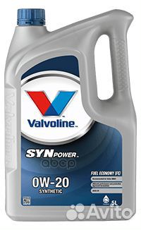 Масло моторное valvoline SynPower FE 0W-20 5л