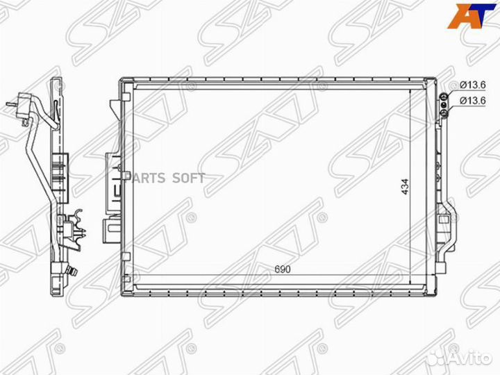 Радиатор кондиционера Мерседес S-class W221 06
