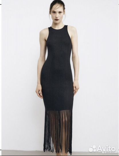 Платье с бахромой lime