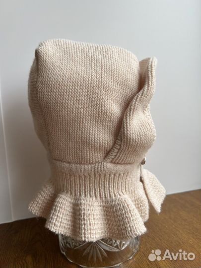 Демисезонная шапка шлем для девочки