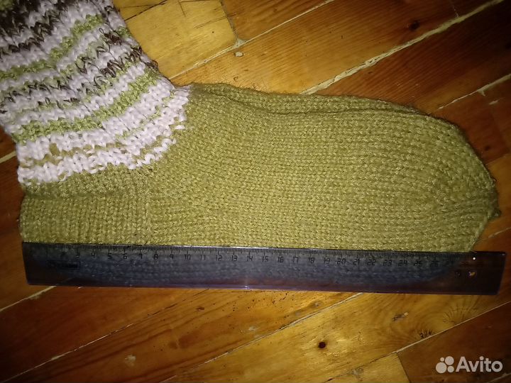 Готовые вязаные шерстяные носки больших размеров