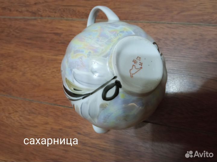 Чайник и сахарница фарфор Дулево