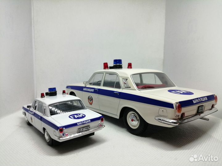 Модель газ-24 «Волга» «милиция» «гаи» 1:24