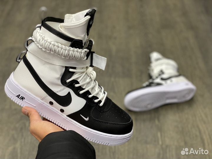 Кроссовки Nike SF Air Force 1 Black White (41-45)