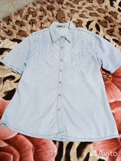 Джинсовая куртка женская 2шт, размер 46-48 и 50-52