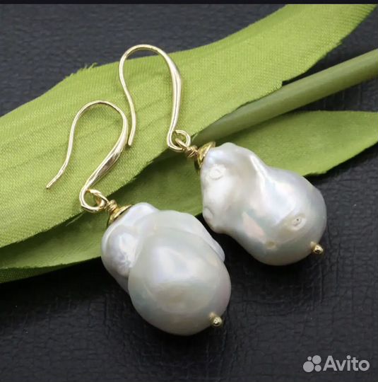 Серьги барочный жемчуг