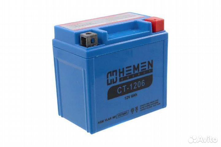 Аккумулятор 12В 6Ач hemen energy CT1206 (UTZ7S(MF)