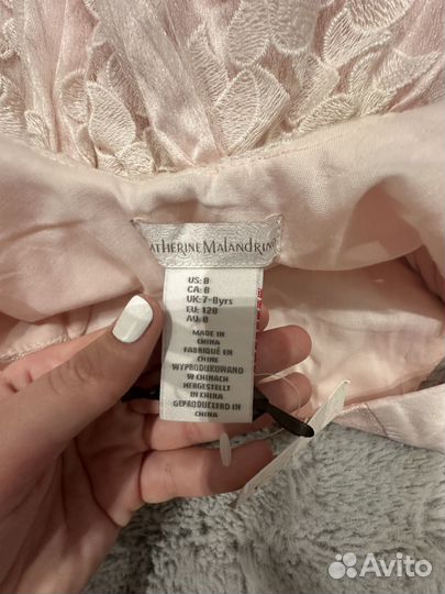 Розовое детское платье