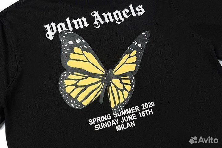 Футболка Palm Angels butterfly Чёрная