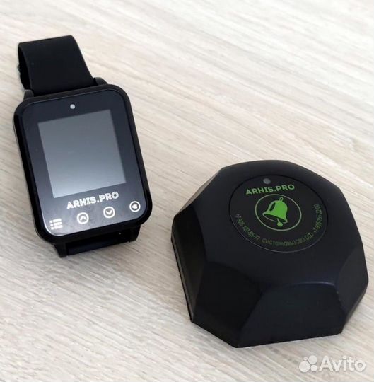 Кнопка вызова официанта модель Бургер и часы Элит