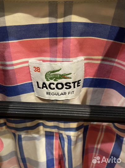 Рубашка мужская lacoste в клетку