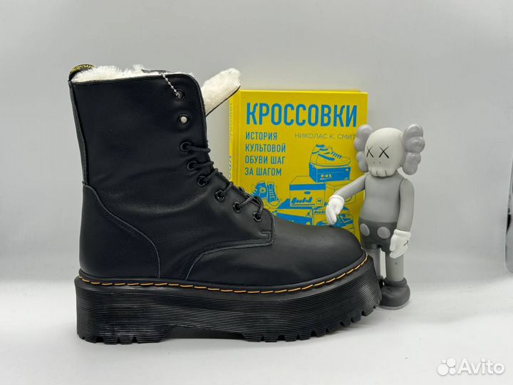 DR. Martens 1460 Jadon Black Белый мех все размеры