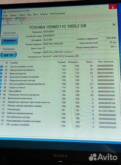 Жесткий диск 1 тб Toshiba