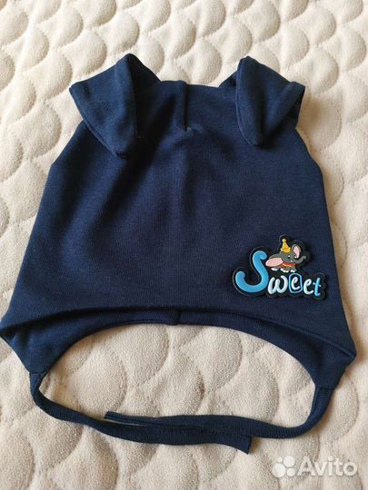 Шапка тонкая на завязках