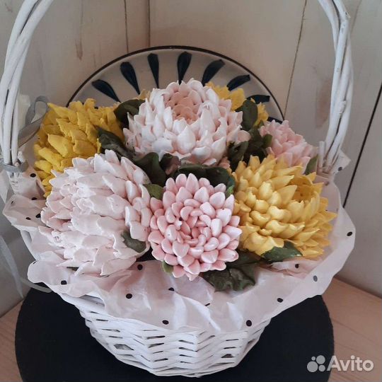 Букеты из зефира. Торты