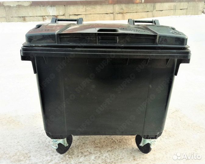 Пластиковый бак для мусора 660л Ш6727