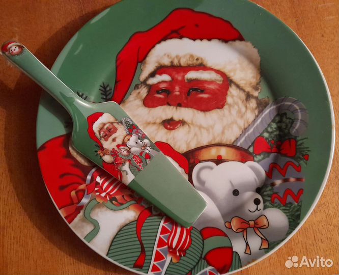 Тарелка для торта с лопаткой, блюдо 3 шт