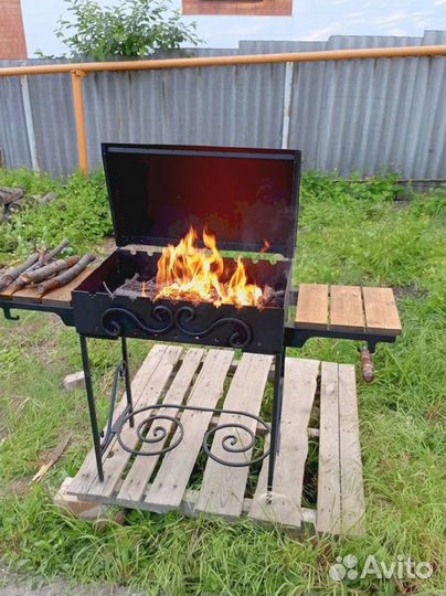 Гриль-Мангалы с крышкой из стали 4 мм