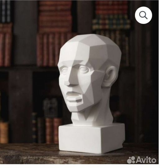 Бюст голова из гипса