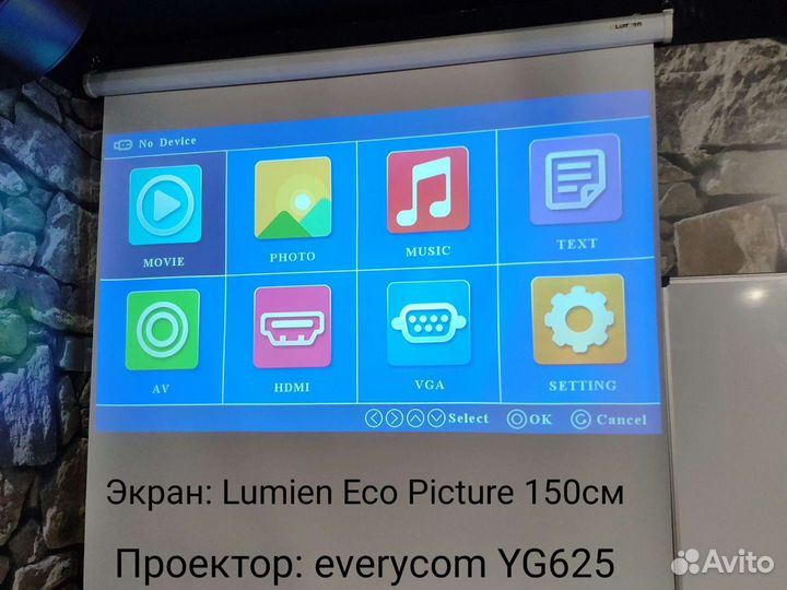 Экран для проектора полотно