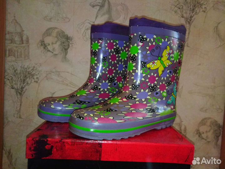 Резиновые сапоги для девочки