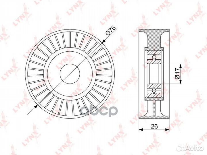 Ролик натяжной приводного ремня PB5235 lynxauto