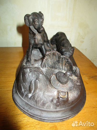 Чернильница сеттеры гонят рябчика касли 1946 г