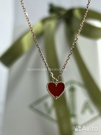 Колье сердечко Van Cleef Heart золото 750