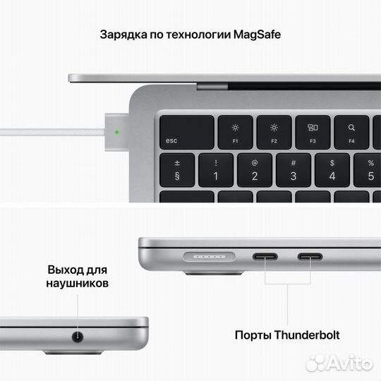 MacBook Air 13 M2 8/256Gb Silver /Магазин/Новый