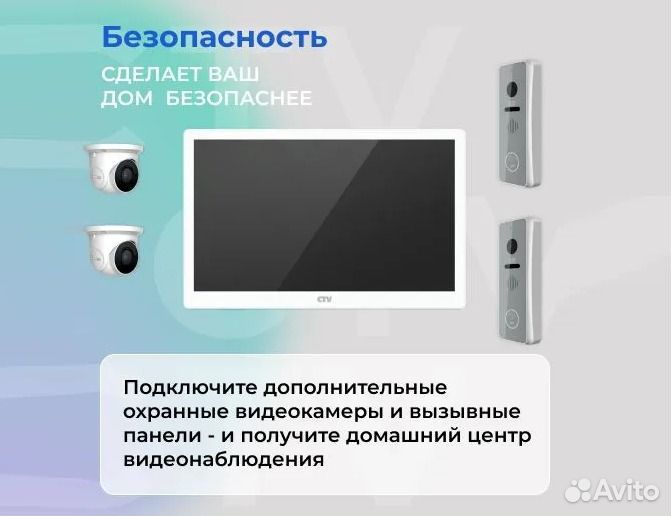 Домофон с Wi-FI для видеонаблюдения CTV-M5801