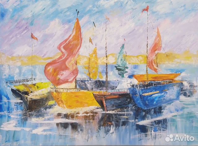 Картина маслом, холст на картине 50/70