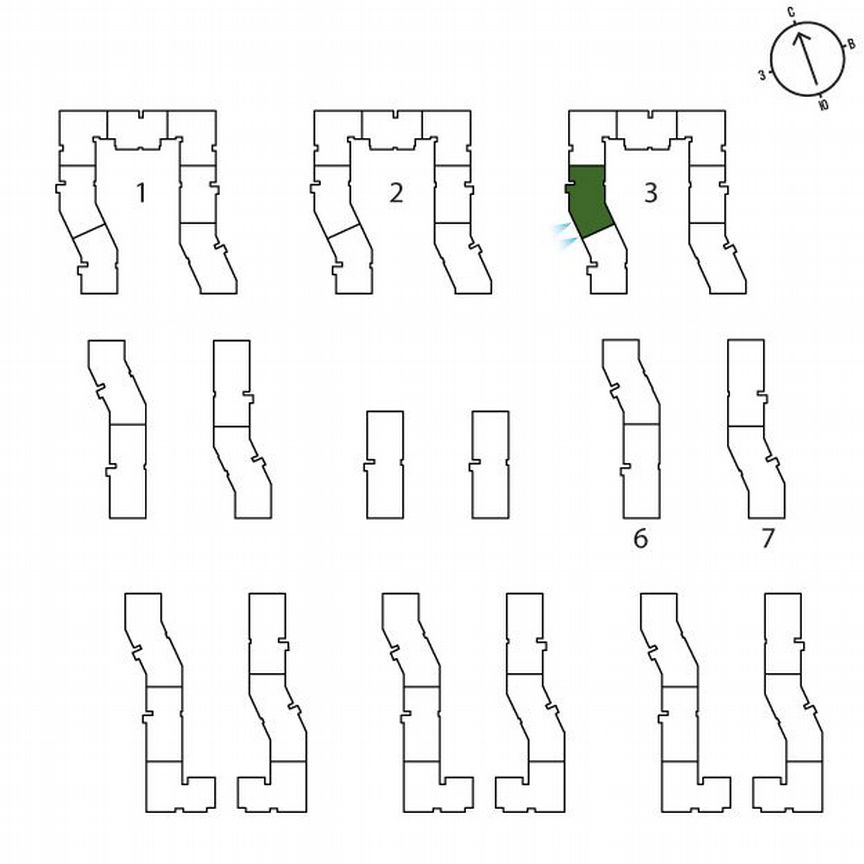 3-к. квартира, 62,2 м², 1/3 эт.