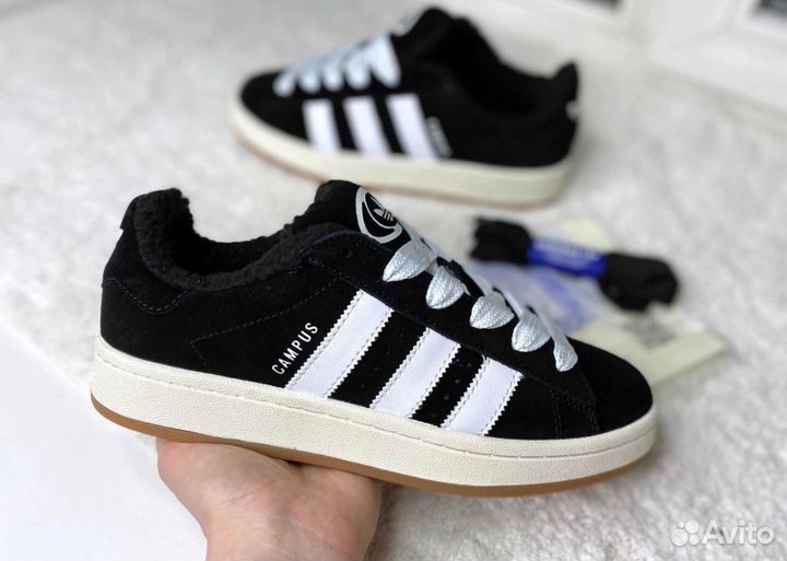 Кроссовки Adidas campus с мехом