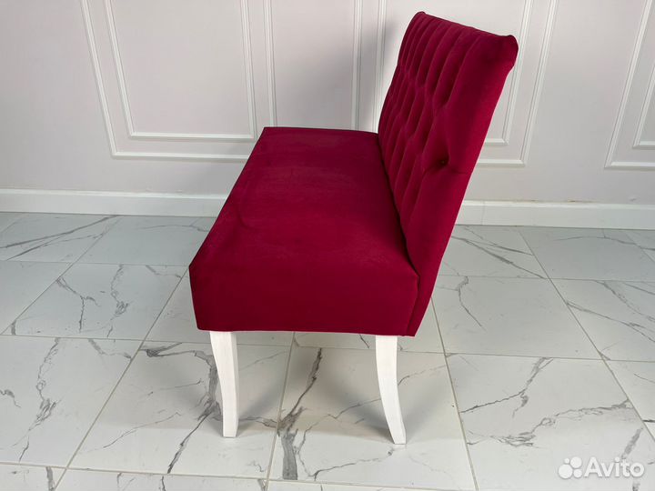 Диван Мини-плюс в каретке, бордовый