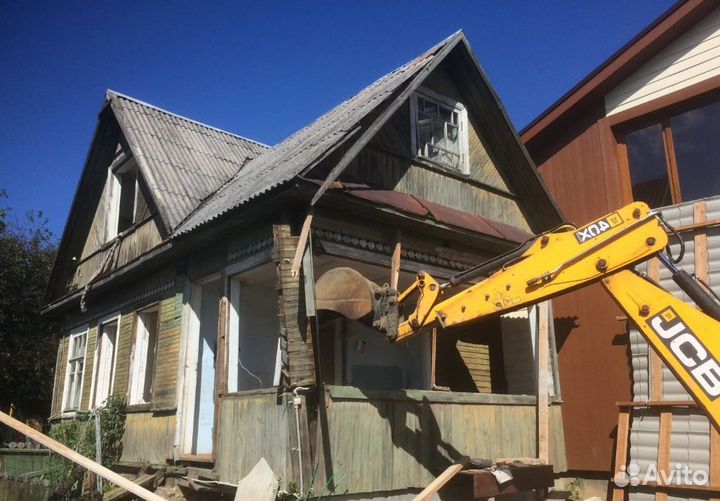 Демонтажные работы. Снос домов с вывозом мусора