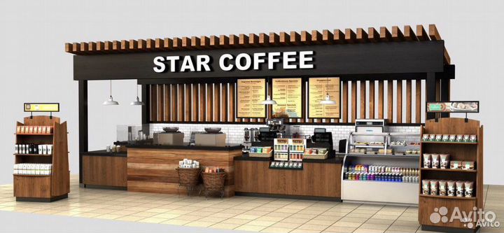 Островки для продажи кофе с собой в ТЦ