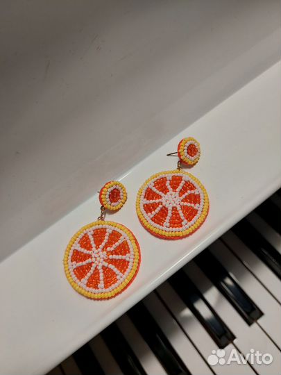 Серьги апельсины