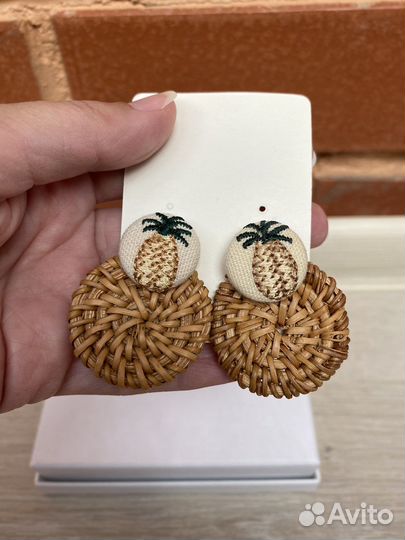 Серьги ананасы для лета