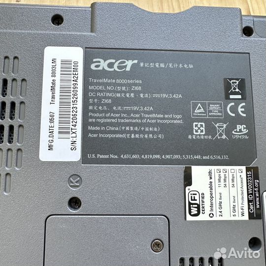 Ноутбук acer travelmate 8003LMi